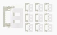 Kit 10 Unidades Placa com Suporte 4x2 2 Postos Separados Sleek Margirius 16024