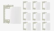Kit 10 unidades Placa com Suporte 4x2 Cega Sleek Margirius 16027