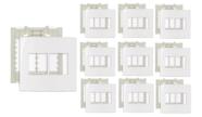 Kit 10 unidades Placa com Suporte 4x4 4 Postos Sleek Margirius 16020
