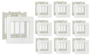Kit 10 unidades Placa com Suporte 4x4 6 Postos Sleek Margirius 16018