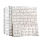 Kit 10 Unidades Placa Painel Tijolinho Pvc Branco 3D 77 x 70