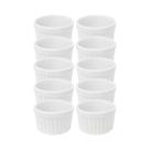 Kit 10 Unidades Ramekim Porcelana Clássico Branco 135ml