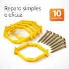 Kit 10 Unidades Reparo Salva Abas Caixinha Luz 4x2 Tomadas Interruptor Luz universal Haste Obras