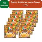 Kit 10 Unidades Sopas Cremosas VONO Individual Sabor Abóbora com Carne 17G