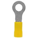 Kit 10 Unidades Terminal Pre-Isolado Anel/Olhal M5 Fio 4,0/6,0mm Amarelo - CRIMPER