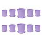 Kit 10 Vasos + 10 Pratos Jardim 1,7 Litros Lilás Nutriplan Kit 10 Vasos + 10 Pratos Jardim 1,7 Litros Lilás Nutriplan