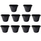 Kit 10 Vasos Arandela Suporte Parede 3L Preto