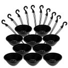 Kit 10 Vasos Cuia 21+10 Alça Haste P/ Pendurar Vasos Plantas