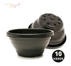 Kit 10 Vasos Cuia N 13 Preta Plástico 500 Ml