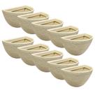 Kit 10 Vasos de Parede Bege para Jardim Vertical 18x33 Kit 10 Vasos de Parede Bege para Jardim Vertical 18x33