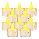 Kit 10 Vela Chama Led Decorativa Eletrônica Pilha Cristal 5cm
