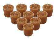 Kit 10 Velas Perfumadas Com Aroma De Canela - Cor Marrom