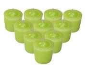 Kit 10 Velas Perfumadas Com Aroma de Capim-Limão - Cor Verde