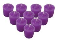 Kit 10 Velas Perfumadas Com Aroma De Lavanda - Cor Roxa