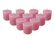 Kit 10 Velas Perfumadas Com Aroma De Rosa - Perfume Seu Lar