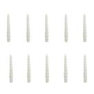 Kit 10 Velas Torcidas Parafina Decoração 23 Cm Castiçal Fina