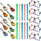 Kit 10 Viola Infantil 10 Pandeiro Estrela 10 Flauta Brinquedo Instrumentos Musicais Violão Pandeirinho Flautinha
