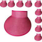 Kit 10 Viseiras Adulto/Infantil De Praia Feminino Proteção Solar Verão Ajustável