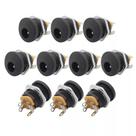 Kit 10 x Plug 5.5x2.1mm Jack Fêmea para AMPLIFICADO de som