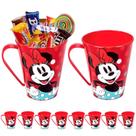 Kit 10 Xícara Plástica Minnie Vermelha para Festa Infantil e Decoração