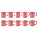 kit 10 Xícaras Café Colors Rosa 80mL Cerâmica Mesa Posta kit 10 Xícaras Café Colors Rosa 80mL Cerâmica Mesa Posta