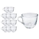 Kit 10 Xicaras Vidro Resistente 150ML Para Cha Cafe Transparente