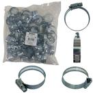 kit 100 Abraçadeiras Rosca sem fim Galvanizada