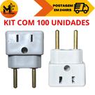 Kit 100 Adaptador de Tomada Multiuso Plug Bob Esponja T benjamin 10/20 Amperes - 250V