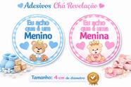 Kit 100 Adesivo Chá Revelação Eu Acho Que é um Menino Menina Azul Rosa Bebê + 10 Adesivos de Brinde