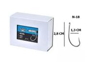 Kit 100 Anzol Pesca Marine Sports Maruseigo Nickel N-18