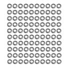 Kit 100 Arruela Aço Parafuso de Afinação Bateria Metal TA752