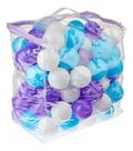 Kit 100 Bolinhas Coloridas Frozen - Azul, Lilás E Branca