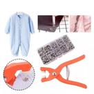 Kit 100 Botões De Pressão Encaixes Fixador Alicate Conjunto
