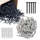 Kit 100 Bucha S6 + Parafuso Dry Wall Cabeça Chata 3,5x35mm Fosfatizado Preto