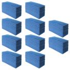 Kit 100 Buchas Esponjas De Fibra Azul Para Limpeza Leve Uso Geral