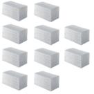 Kit 100 Buchas Esponjas De Fibra Branca Para Limpeza Leve Uso Geral