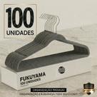 KIT 100 CABIDES DE VELUDO CINZA ANTIDESLIZANTE PREMIUM Com Gancho Giratório 360 FUKUYAMA