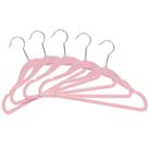 Kit 100 Cabides De Veludo Rosa Antideslizante Slim Aveludado
