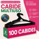 Kit 100 Cabides Organizador de Roupas Adulto Preto Kit 100 Cabides Organizador de Roupas Adulto Preto