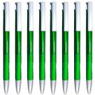 Kit 100 Canetas esferográfica tinta azul sublimática cor verde - atacado