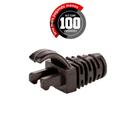 Kit 100 Capa Protetora para Cabo de Rede RJ45 - Preto