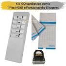 Kit 100 cartões de ponto + chapeira 5 lugares e fita MD01