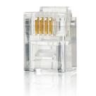 Kit 100 Conector Rj11 6p4c Telefonia