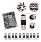 Kit 100 Conectores Coaxiais RG59 F Rosca Fácil Instalação
