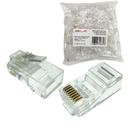 Kit 100 Conectores Modular Plug 8x8 Rj45 Cat.6 Sem Guias