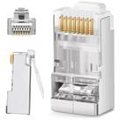 Kit 100 conectores rj45, macho cat5e blindado