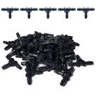 Kit 100 Conectores Te 4mm Irrigação Horta Jardim e Estufas - Durabilidade e Eficiência Garantida