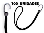 Kit 100 Elásticos Extensor Borracha p/ Caminhão Carreta PRETO