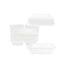 Kit 100 Embalagens Marmita Freezer Microondas 420ml Branca Bpa Free BrasilPack