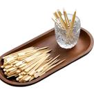 Kit 100 Espetos Palito 9Cm Bambu Lanches Aperitivo Petisco